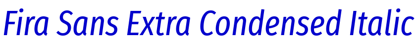 Fira Sans Extra Condensed Italic fuente